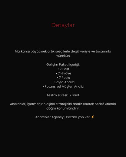 Gelişim Paketi - Anarchier Agency