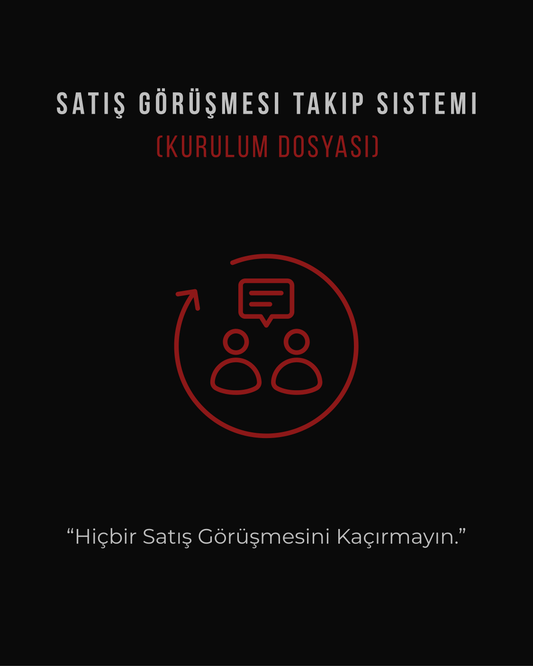 Satış Görüşmesi Takip Sistemi (Kurulum Dosyası)